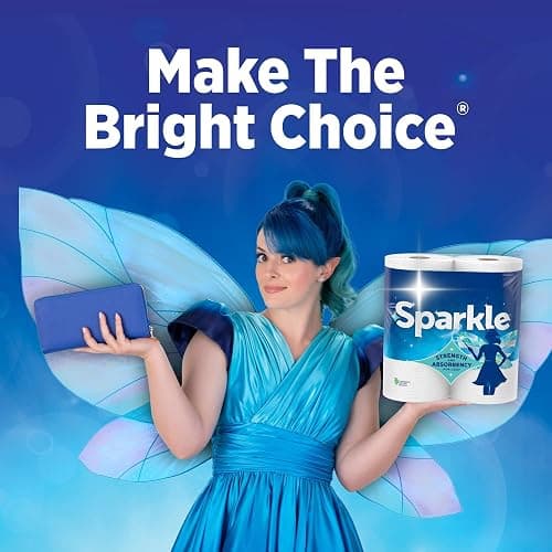 Sparkle Pick-A-Size Kitchen Paper Towels, 6 Double Rolls, 660 Sheets | Strong 2 ply paper towels for kitchen cleanup and everyday messes, high absorbency for soaking up spills and wiping surfaces thumbnail 3