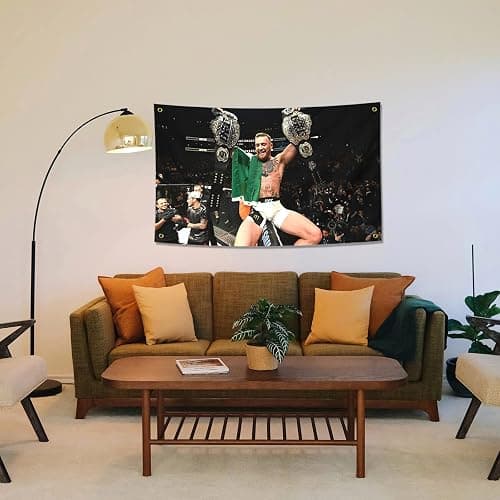 Conor McGregor Boxing Flag Funny Poster Durable Man Cave Wall Flag with Brass Grommets 3x5 Feet Tapestry for College Dorm Room Decor,Outdoor,Bedroom, Parties gifts, travel, filming,events,festivals.. thumbnail 4