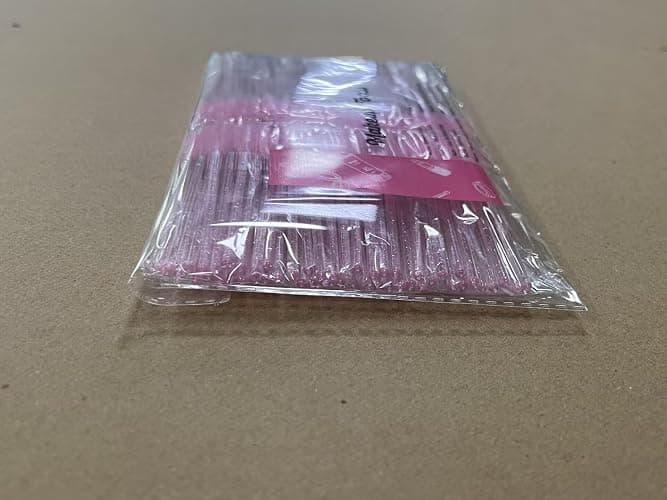 G2PLUS 100 PCS Disposable Eyelash Brushes Spoolies: Pink Crystal Mascara Wands Applicator for Eyelash Extensions thumbnail 8