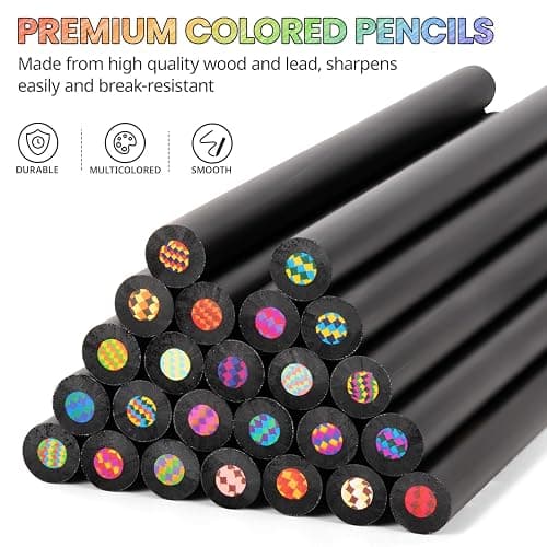 Yangmei Art Supplies 12 Rainbow Colored Pencils, Teen Girl Gifts Trendy Stuff, Arts and Crafts for Kids Ages 8-12, Gifts for 5-12 Year Old Girl, Party Favors for Kids 8-12, Stocking Stuffers thumbnail 5