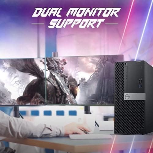 Dell Gaming Tower Desktop PC – Intel Core i5-7500 7th Gen 3.4GHz – 16GB DDR4 RAM – 256GB SSD – GeForce GT 1030 – RGB Keyboard & Mouse – WiFi – Windows 11 Pro – Gaming Computer (Renewed) thumbnail 5