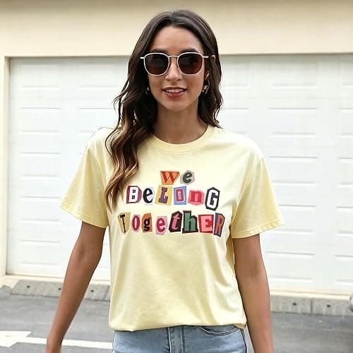 Women Retro Disco Cherry Graphic T-Shirt Kiss All The Time Disco Occasionally Shirt We Belong Together Tops thumbnail 5
