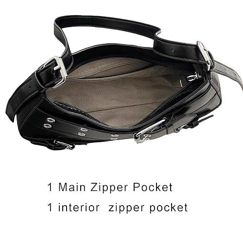 Sanxine Shoulder Bags for Women Small Y2k Purses Punk Shoulder Purse Lightweight Hobo Bag Handbags Trendy Crescent Bags thumbnail 4
