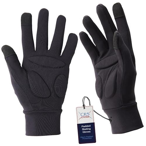 CRS Cross Padded Ice Skating Gloves. Warm Padded Protection for Figure Skating Testing, Practice, Dance Competitions, Roller Skaters and Cheerleading. - Image 1