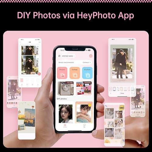 HPRT CP2100 Portable Photo Printer for iPhone & Android, 2 * 3 Instant Color Mini Printer, Bluetooth 5.0, Type-C Charging, Dye-Sublimation Tech, Initial 10 Sheets Included thumbnail 7