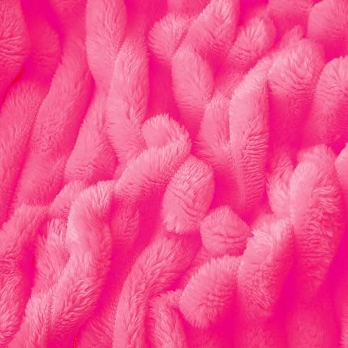 Linecooo Hot Pink Fleece Throw Blanket 50”×60” for Couch Sofa Livingroom | Super Soft Cozy Plush Microfiber Flannel Bed Blanket Striped Design Lightweight Home Decor Gifts for Adults Mom Women thumbnail 6