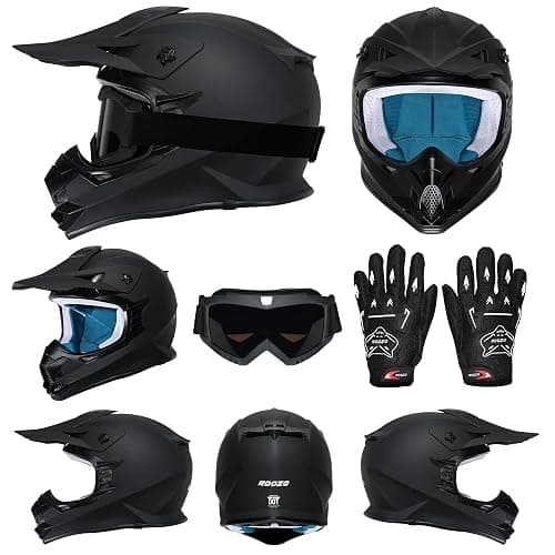Kids Dirt Bike Helmets Youth ATV Helmet, Kids Motocross Helmet for Off Road, UTV, BMX, Street Riding Motorcycle Helmet with Goggles Gloves, DOT Approved thumbnail 7