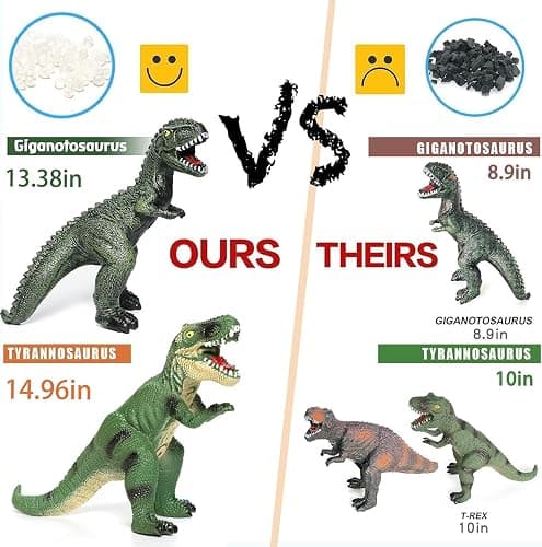 Gzsbaby 6 Piece Jumbo Dinosaur Toys for Kids 3-5 and Toddlers, Large Soft Dinosaur Toys for Lovers - Perfect Party Favors, Birthday Gifts thumbnail 2