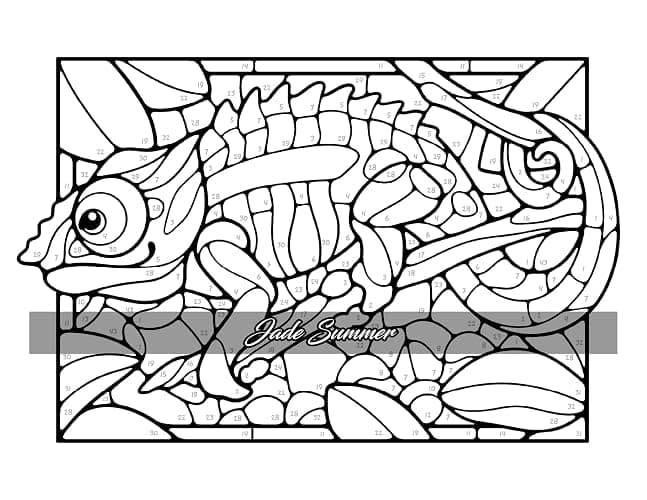 Color by Number Animals: Adult Coloring Book with Cats, Dogs, Birds, Butterflies, Horses, Sloths, and Many More for Stress Relief and Relaxation thumbnail 45
