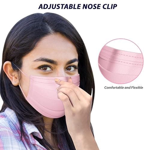 ANYGUARD Colored Disposable Face Mask, Pack of 50, Breathable 3-Ply Face Mask (Cotton Candy) thumbnail 3