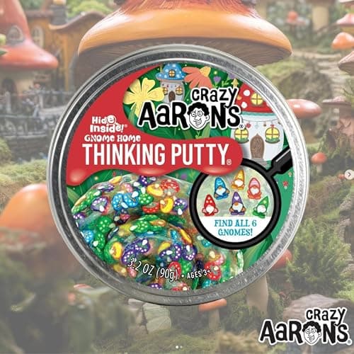 Crazy Aaron's Thinking Putty - Gnome Home - Multi-Color Sensory Putty for Kids and Grown ups in a 4" Tin - Creative and Endless Fun, Stress Relief Therapy Toys, Never Dries Out - Made in USA thumbnail 9
