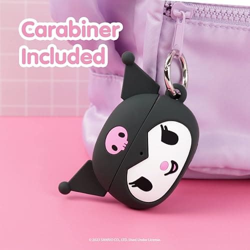 iFace Hello Kitty and Friends Cute Case [ Compatible with AirPods Pro 2 ] - Kawaii Silicone Protective Cover [Carabiner Clip Included] [Wireless Charging Compatible] – Kuromi thumbnail 4