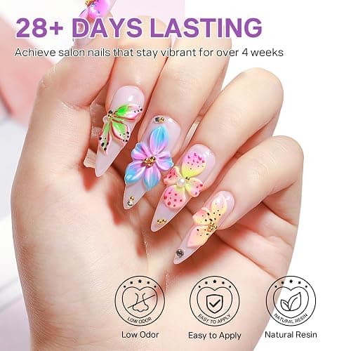 MIZHSE Patting Gel Polish Palette 9 Neon Colors Ombre,White 3D Sculpt Gel thumbnail 6