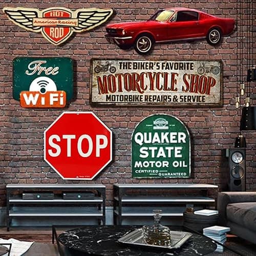 Red STOP Sign Wall Art, 12x12 Inch Aluminum, UV Printed, Street Style Decor, Garage & Man Cave, Safety Traffic Symbol, Indoor & Outdoor Decorative - Red Stop Sign thumbnail 3