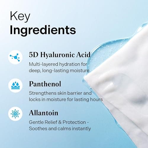 Torriden DIVE IN Hyaluronic Acid Facial Mask (10 sheets) | Deep Hydration Korean Face Sheet Mask | Panthenol & Allantoin | Korean Skincare Mask thumbnail 4
