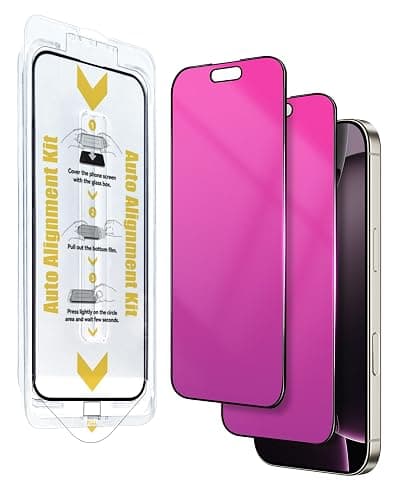 2 Pack Gradient for iPhone 14 Pro Max Privacy Screen Protector for iPhone14ProMax 6.7inch Tempered Glass [Auto-Installation] Anti Spy Anti Blue Light Eye Protection HD Clear Anti-Scratch No Bubble - Image 1