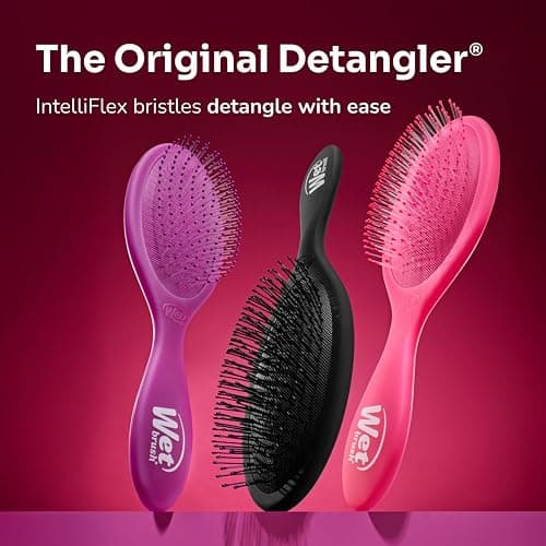 Wet Brush Original Detangler Hair Brush, Pink Frost - Ultra-Soft IntelliFlex Bristles - Detangling Brush Glides Through Tangles For All Hair Types (Wet Dry & Damaged Hair) - Women & Men thumbnail 11