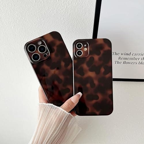 Huahuacase Compatible with for iPhone 14 Pro Max Case, Tortoise Shell Chic Amber Brown Print Leopard, Classic Soft TPU Protective Shockproof Case for iPhone 14 Pro Max 6.7 ''Color2 thumbnail 5