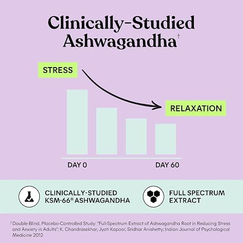 Lemme Chill Stress Relief Gummies with 300mg KSM-66 Ashwagandha, Lemon Balm, Passionflower & Goji to Support Relaxation, Healthy Cortisol & Sleep - Gluten-Free, Non-GMO, Mixed Berry (60 Count) thumbnail 4