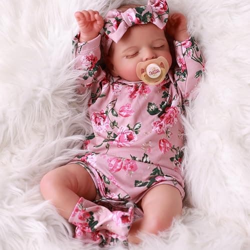 BABESIDE Lifelike Reborn Baby Dolls - Sleeping Realistic Newborn Soft Body Real Life Girl Dolls with Accessories Gifts for Kids Age 3 + & Collection, 20 inches thumbnail 4