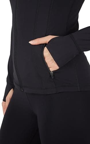 Yogalicious Womens Ultra Soft Lightweight Full Zip Yoga Jacket with Pockets thumbnail 5