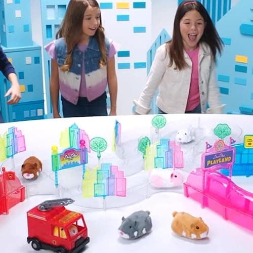 zhuzhu City Downtown Starter Playset with (Pipsqueak and Sophie) Electronic Hamsters, Children Ages 4 and up thumbnail 2