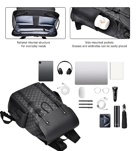 KingTo Laptop Backpack for Men Luxury Anti-Theft Travel Backpack Casual Business Waterproofing Computer Bag (black-1) thumbnail 5