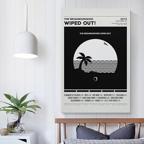 ZANLIART The Neighborhood Wiped Out Album Cover Canvas Print Music Poster for Room Aesthetic Unframe-style20x30inch(50x75cm) thumbnail 4