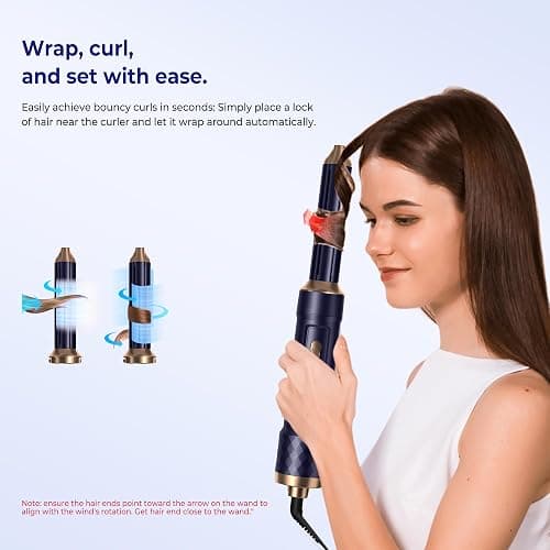 Airstyler Set Airbrush Magic Styler Hair Styler 6 in 1 Hair Dryer Brush with Curl, Straighten, Volumise, Smooth and Hairdryer Brushes for Styling, Hot Hair Styler for All Hair Type/Length thumbnail 3
