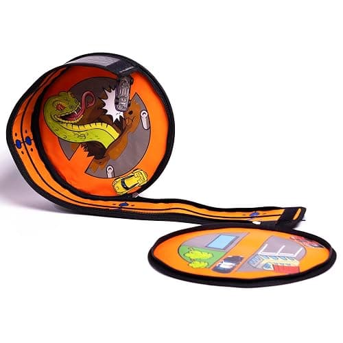 Hot Wheels Tara Toy: ZipBin Wheelie Track Pack - Unzips Into A Racetrack Mat, Holds 100 Toy Cars, Storage & Play, Circle Tire Design, Kids Ages 3+ thumbnail 5