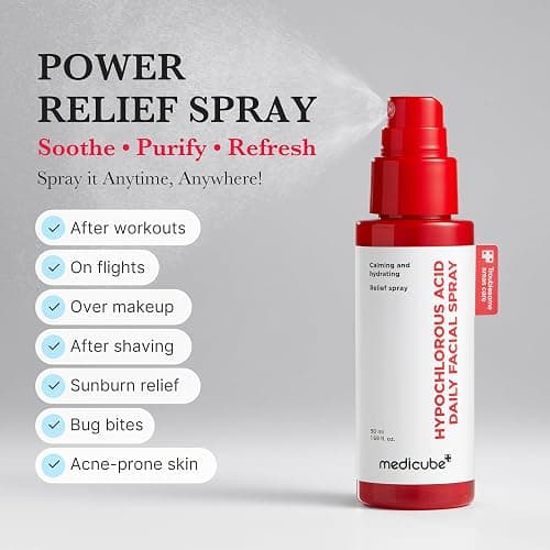 medicube Power Soothing Spray | Hypochlorous Acid Spray For All Skin Types, Delicate Skin | Daily Skin Solution & Post-Sun Care | HOCI Facial Mist for Soothing & Calming | Korean Skincare | 1.69 fl.oz thumbnail 5