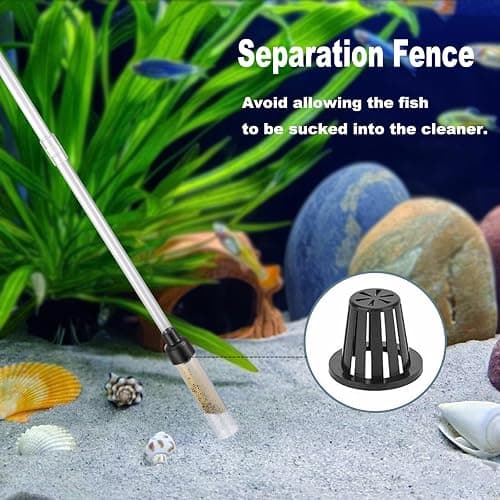 Carefree Fish Small Aquarium Gravel Vacuum Sand Cleaner Tank Water Changer | Silicone Airbag,ABS Material Sturdy & Durable,6Ft Hose,(for 3~8Gal Tank) 2026 New Upgrade Version thumbnail 4