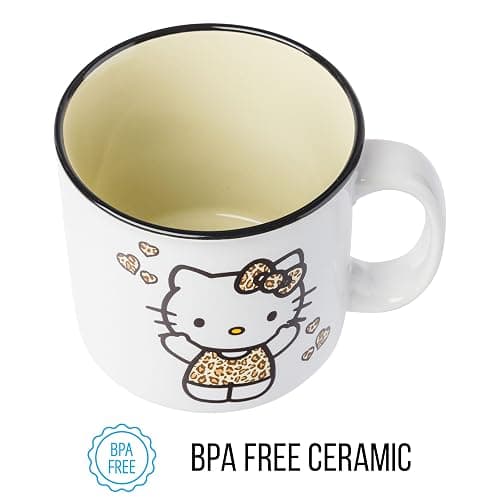 Silver Buffalo Sanrio Hello Kitty Leopard Outfit Ceramic Camper Mug, 20 Ounces thumbnail 7