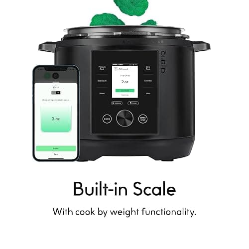CHEF iQ Smart Pressure Cooker with WiFi and Built-in Scale - Easy-to-Use 10-in-1 Multicooker with 500+ Guided Recipes - Rice Cooker, Slow Cooker, Instant Meals for Foodies - 6 Quart - Family Size thumbnail 5