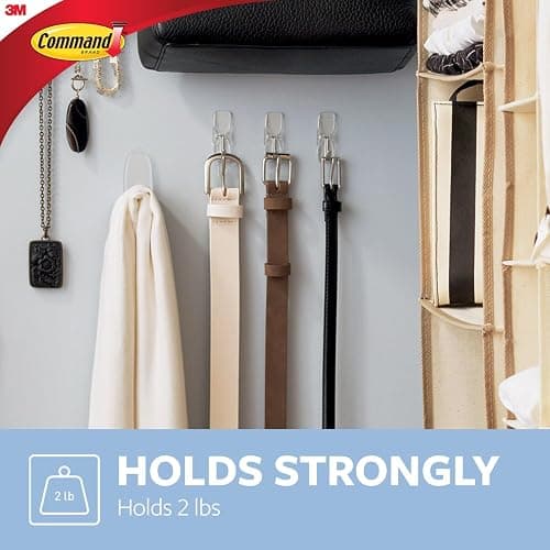 Command Medium Clear Wire Toggle Hooks,10 Wall Hook and 12 Strips, Damage-Free Hanging with Adhesive, Great for Hanging, Organization and Storage, Holds up to 2 lb thumbnail 6