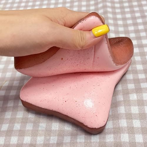 Bread Butter Squishy,Slow Rising Squishy，Stocking Stuffers,Stress Balls，Stress Relief & Fidget Toys for ADHD，Party Favor Gift (Pink) thumbnail 5