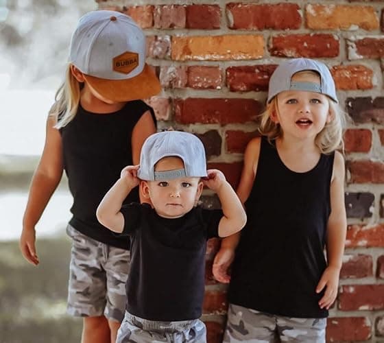 Toddler Hat - Baseball Hat - Baby Bubba Trucker Cap - Infant Newborn Youth Flat Brim Patch Sun Hat for Summer Winter thumbnail 6