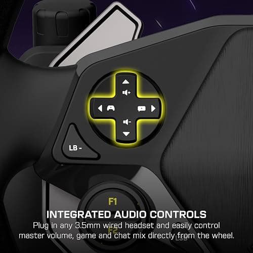 Turtle Beach Racer Wireless Racing Wheel System Officially Licensed for Xbox Series X|S & Xbox One and Windows PCs – Complete Design, Reliable Wireless Connection, up to 30Hr Battery– Black thumbnail 8