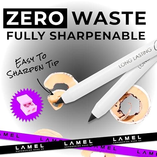 Lamel No Smudge Gel Eyeliner - Deep Black - Waterproof Eyeliner Pencil - 10-Hour Wear, Sharpenable, Contact Lens Friendly, Vegan - Creamy & Sweat Proof Pencil - Highly Pigmented - 401 Shade thumbnail 4