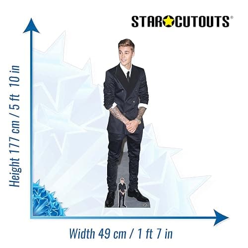 SC1152 Justin Bieber (Smart Suit and Smile) Life Size Cardboard Cutout With Free Mini Cutout thumbnail 2