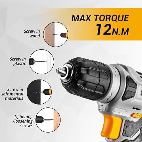 DEKOPRO Tool Set：Tool Kit with 8V Cordless Drill,Tool Box with Drill,Hand Drill Set for Men & Women,Home Tool Kits for House Repair,Handyman,DIY 126 Piece thumbnail 5