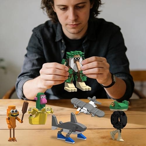Myth Qholve Italian Brain Rot Unique Cartoon Characters Building Blocks 6 in 1 Educational & Entertaining Gift Idea for Kids Teens & Adults thumbnail 5