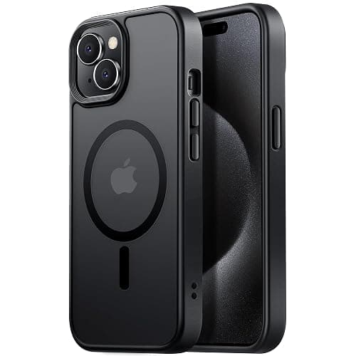 Tigowos Magnetic for iPhone 15 Case Drop Resistant Matte Skin Feeling Back Cover Shockproof Slim Fit for iPhone 15 Phone Case,Matte Black - Image 1