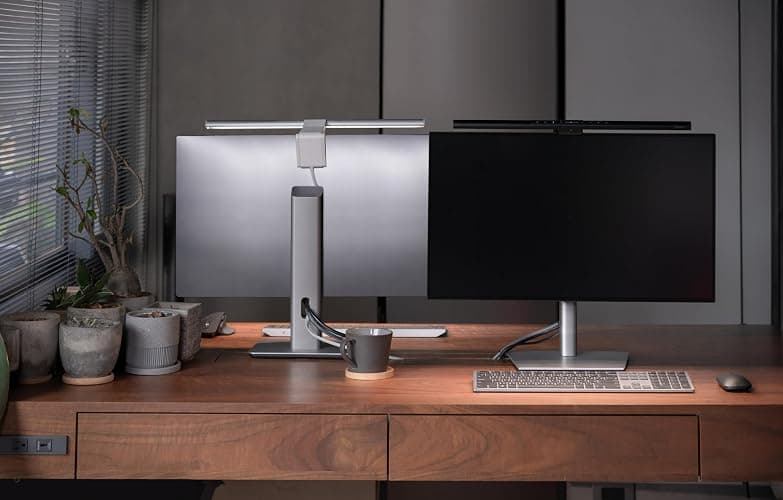 BenQ ScreenBar Pro LED Monitor Light (Silver)/Ultrawide Illumination/Motion Sensor/Adjustable Brightness and Color Temperature/Eye-Care Light Bar/No Screen Glare/Space Saving/Curved Monitors/USB-C thumbnail 4