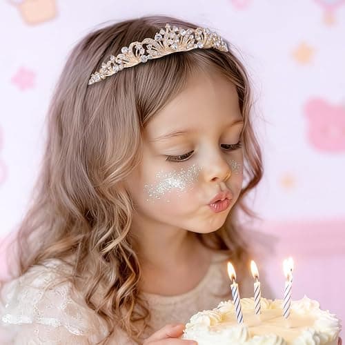 Gold Tiara Crown for Women Wedding Tiaras for Bride Princess Crowns and Tiaras for Girl Rhinestone Crowns for Birthday Halloween Cosplay Christmas Party Prom Gifts thumbnail 5