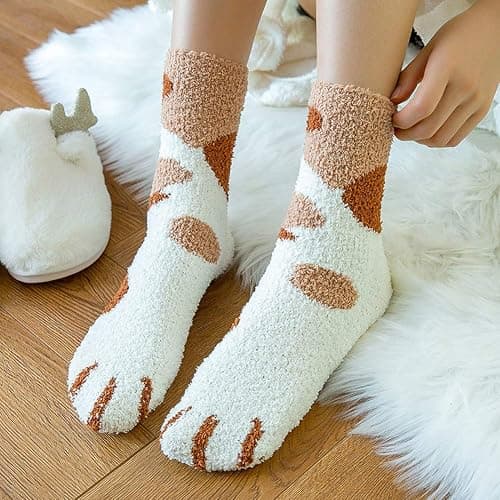 Plush Slipper Socks Women - Colorful Warm Fuzzy thumbnail 2