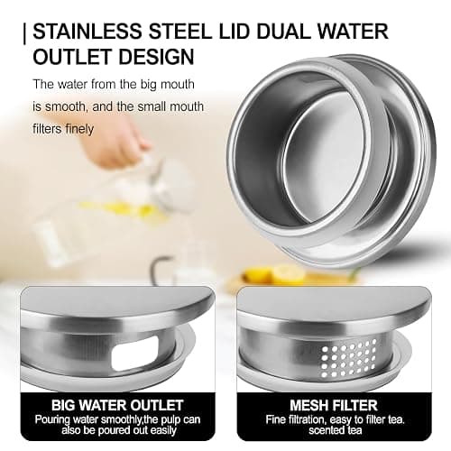 2 Pack (2 Liter 68 oz) Square Glass Pitcher with Lid and Spout, Easy Clean Heat Resistant, Borosilicate Glass Carafe for Hot/Cold Drink, Large Jug for Iced Tea, Coffee, Juice, Milk, Beverage thumbnail 6
