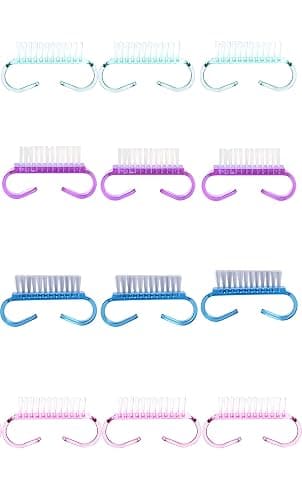 12-Pack Handle Grip Nail Brush(assorted color), Fingernail Scrub Cleaning Brushes for Toes and Nails Cleaner, Pedicure Brushes for Men and Women thumbnail 9
