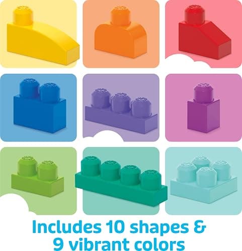 Mega Bloks First Builders Toddler Blocks Toys Set, Big Building Bag with 80 Pieces and Storage, Ages 1+ Years thumbnail 5