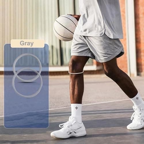 6pcs Patellar Tendon Support Straps,Silicone Patella Knee Brace for Knee Pain Relief,Flexible Patella Band for Sports Men Women thumbnail 8